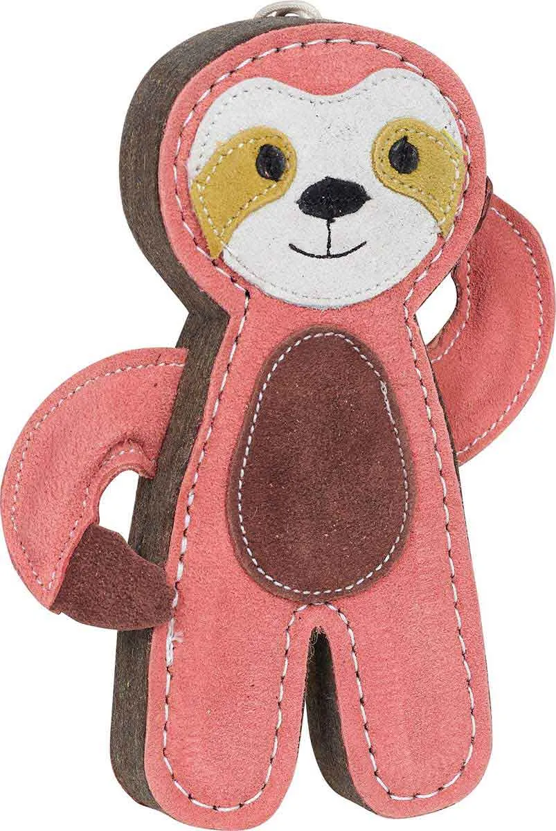 Tuff Toys eco-sourced Sloth Leather Dog Toys