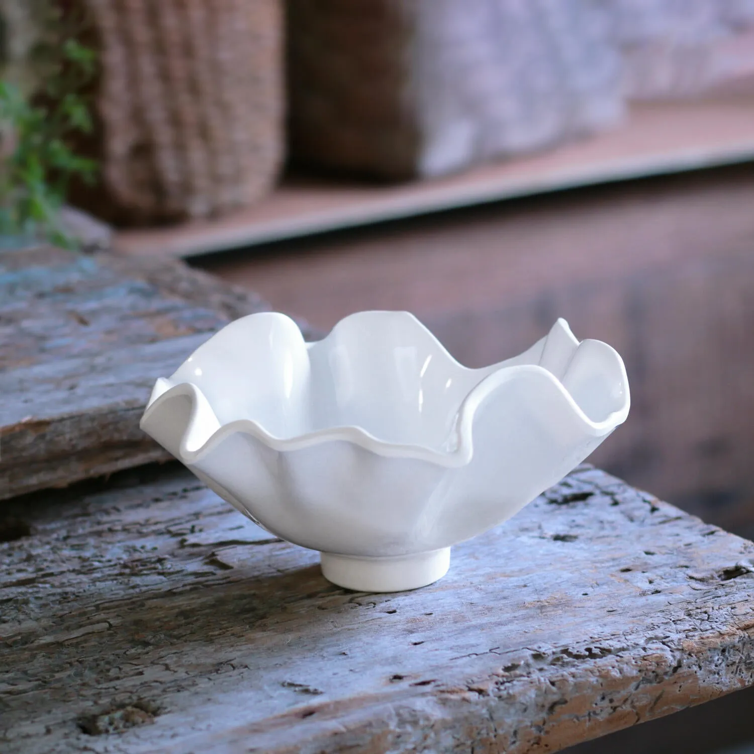 VIDA Bloom Small Deep Bowl in White