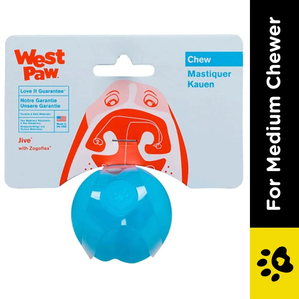 West Paw Design Jive Chew Toy for Dogs (Aqua)