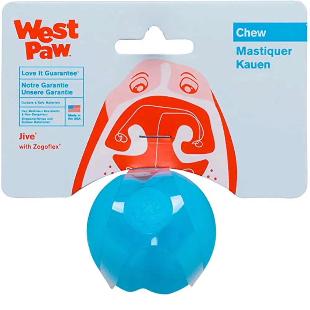 West Paw Design Jive Chew Toy for Dogs (Aqua)